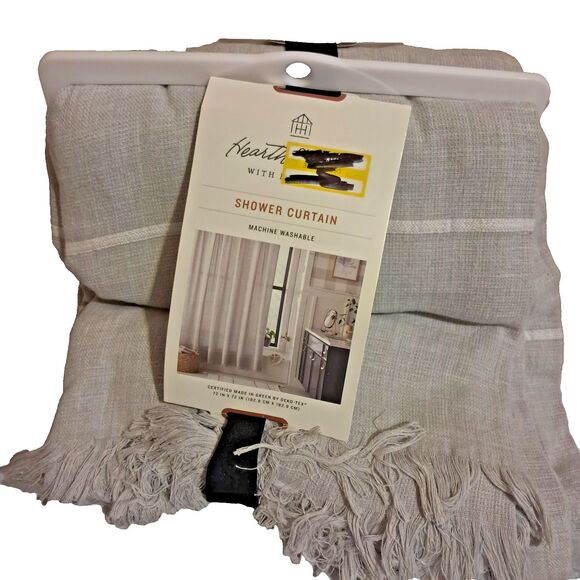 Hearth & Hand Other - Hearth & Hand Magnolia Fabric Shower Curtain Gray Farmhouse Cotton 72x72 NWT